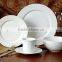 High quality 20pcs embossed porcelain dinnerware
