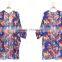 Floral Print Batwing Sleeve Cardigan Fashion Blouse Designs 2015