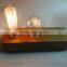Zhongshan lighting wood table lighting with Edison filament bulbs