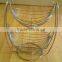 2015 Antique Black Brushed Copper Metal Double Tier Fruit Basket