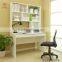 wooden modern bookcase,bookshelf, bookcase with study table,desk bookcase combination for children