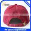 100% cotton red leather patch custom snapback caps in high quality
