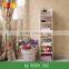 China eco-friendly multiple white wood bookcase with ladder for living room furniture