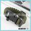outdoor survival 7 strands 550 paracord bracelet with flint fire start compass and whistle