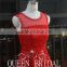 Real Sample Sleeveless Patterns of Lace Evening Dress Red Short Cocktail Dress