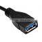 8" USB 3.1 Reversible Type-C Male to USB 2.0 A Female Cable