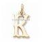 initial K charms alphapet K charms and pendants with different style