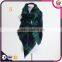 Customize fashion women woven tartan plaid blanket scarf