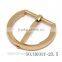 25.5 mm D buckle for bag curved pin buckle shiny gold plated durable iron prong zinc buckle