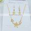 women's gold necklace fashion jewelry set