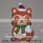 Handpainting orange animal design ceramic fox figurine