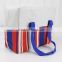 Full New Non Woven Thermal bag Striped Insulated Cooler Bag Flat Folding Cooler Bag