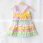 Korean Fashion Girl Style Dresses Different Colors Baby 1 Year Old Party Flowers Girl Dress Pattern Party