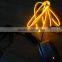 DC12V Sound-control Car seat lighting decoration"Polar light 2"2.2mm Orange Single welt in center EL WIRE