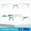G3623 Transparent Yellow Custom Half Rim Eyeglass Frames For Women