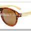 Mr.Wood Wooden Sunglasses 2015 Spring Hinge Plastic Leopard Color Frame Bamboo Sunglass Bamboo Leg
