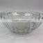 Factory price Five sizes wave edge vertical stripes glass bowl