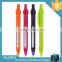 Bottom price most popular logo multi color plastic ballpoint pen