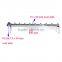 Chrome Oval Tube Slanting Tube Clothes Hanging Metal Display Hooks with Ball Stopper