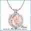 DIY Gold/Rose Gold/Platinum Coin Holder Necklace with Beauty Angel Portraits