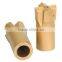 Cross-shaped square hole DTH core drill bit