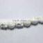 Bead porcelain white 13x11mm skull.