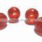 AAA Quality Red Color Quarts Faceted Handmade Big Hole Round Ball Beads