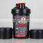 500ml PP shaker bottle with a pillbox and a screwing-lid