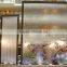 Glass Water Fountains With Stainless Steel Frame LED Changing Color