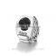 X284 Genuine Solid 925 Sterling Silver Heart Charms,Pink Diamond Trade Mark Charms Engraved Logo
