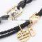2016 most popular leather charms bracelet
