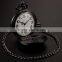Vintage Men White Dial Analog Pendant Quartz Pocket Watch