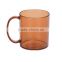 9oz AS plastic mug with color and handle