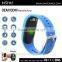 Digital silicone bracelet pedometer with continuous heart rate monitor bluetooth activity tracker