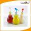 Hot Selling 400ml Juice Beverage PET Plastic Light Bulb Shape Bottles with Straw