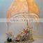 Lady Playing with Doves Ceramic Base Table Lamp, Gold Color Table Lamp