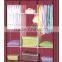 Single Canvas effect Wardrobe Clothes Storage Cabinet