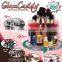 Glam Caddy Large Capacity Crystal Cosmetic 360 Rotating Spinning Acrylic Organizer Makeup