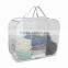 Folding Mesh 3 Compartments Laundry Hamper Wire Laundry Basket