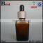 25ml amber hair oil glass bottle high quality essential oil bottle glass dropper