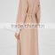 Wholesale Ladies Apparel Front Patch Pockets Powder Blush Wool Coat(DQE0355C)