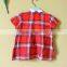 2017 Wholesale kids boutique clothing red plaid baby clothes latest dress frocks designs summer dress