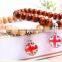 customized UK flag glass dome charm wood bracelets jewelry