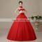 MGOO Dream Red Color Chinese Style Fairy Dancing Dress Halter Puff Prom Dress For Ladies L000122