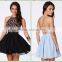 Women dress New Sexy Backless Cross Backless Lace Ball Gown Party Dress Formal Homecoming Dress Short Mini Prom Dresses