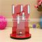 New Arrival Hot Sale Useful Red Acrylic Kitchen Ceramic Knife Holder Kitchen Knife Stand Block For 3 4 5 6 Knives And Peeler