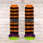 Wholesale halloween orange stripe girls leg warmers crochet M5041706