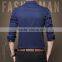 Unique men long sleeve cotton shirt with print in the pocket