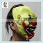 Green Face Clown Adult Scary Rubber Halloween Party Masks HPC-0406