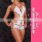 Factory Price Women Hot Sexy White Halter Teddy Lingerie